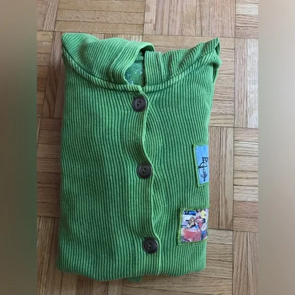 Michael Leu Collection (Boutique) Sweater Cardigan, 100% Cotton, Sweet Pea - XL - Picture 8 of 12